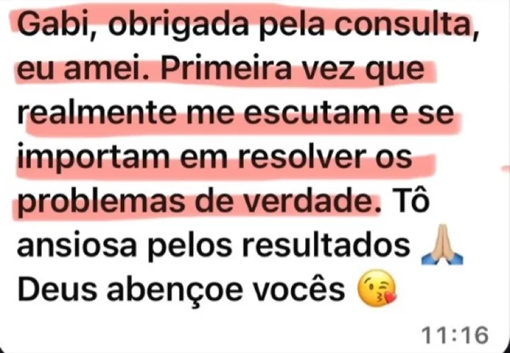 Paciente agradece a consulta